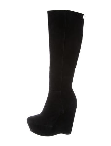 Stuart Weitzman Suede Wedge Boots