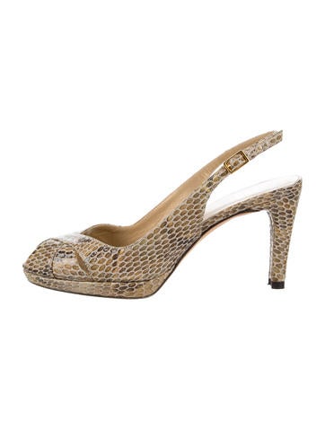 Stuart Weitzman Embossed Slingback Pumps