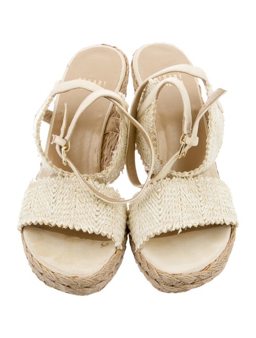 Stuart Weitzman Raffia Espadrille Wedges