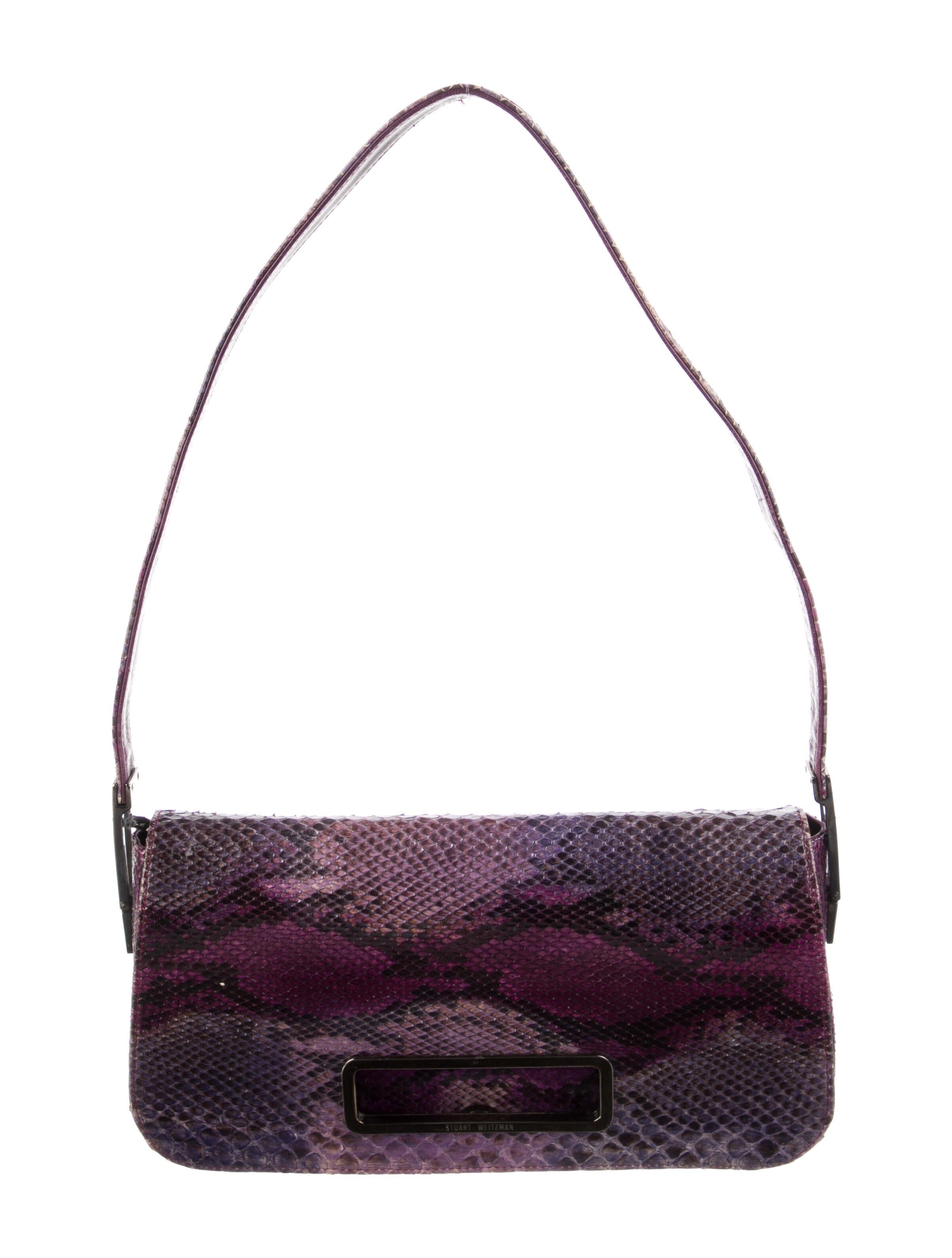 Stuart Weitzman Python Flap Shoulder Bag