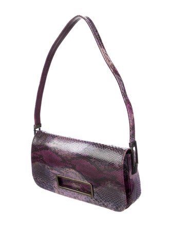 Stuart Weitzman Python Flap Shoulder Bag