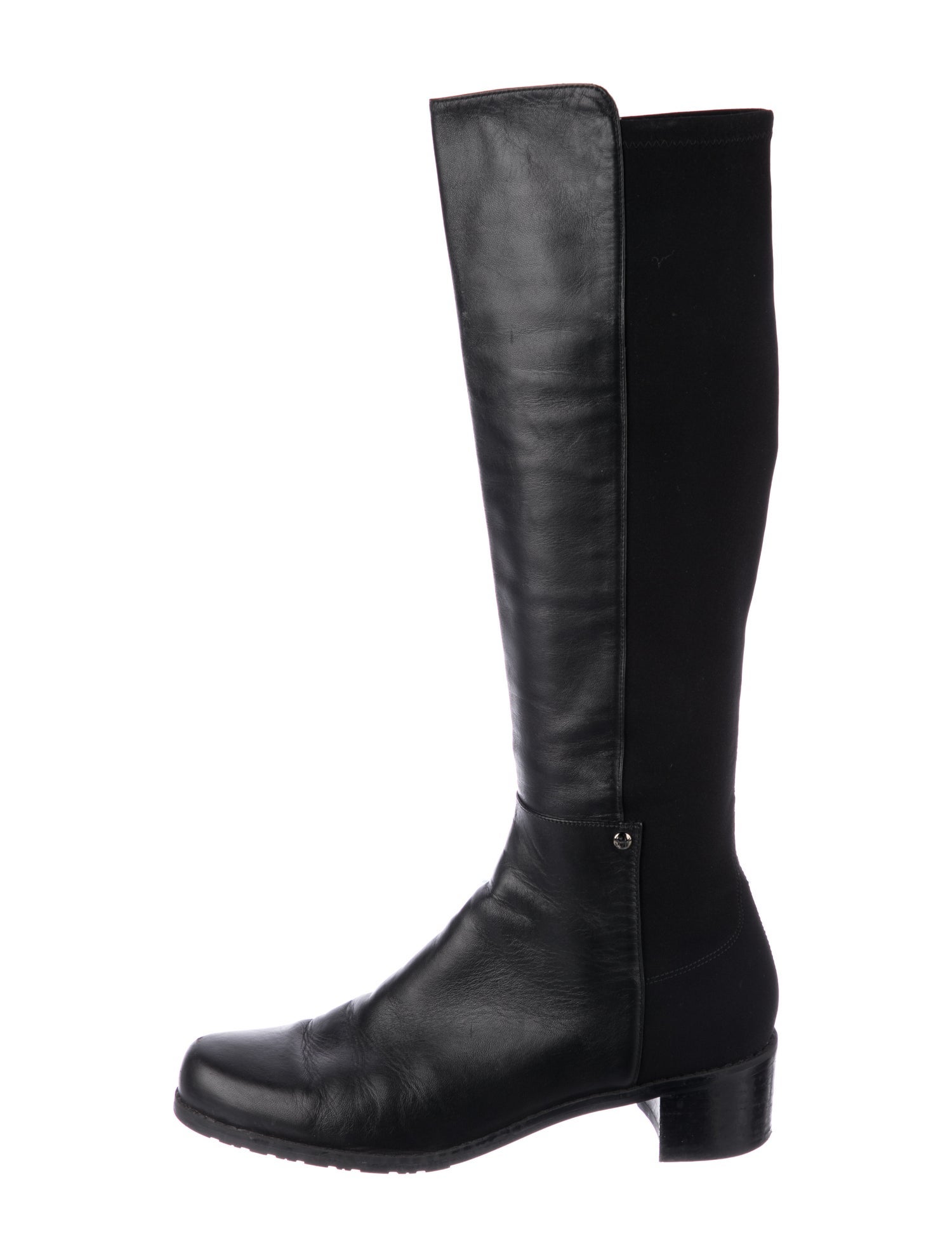 Stuart Weitzman Leather Riding Boots Black Boots, Shoes WSU293482