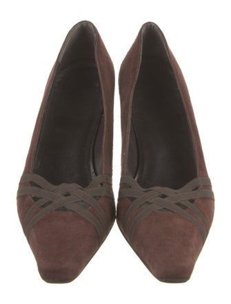 Stuart Weitzman Suede Colorblock Pattern Pumps