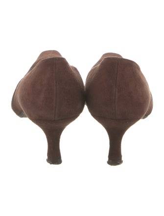 Stuart Weitzman Suede Colorblock Pattern Pumps