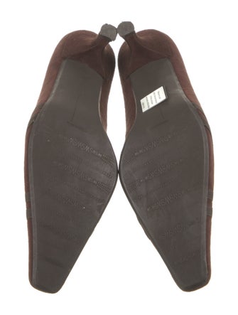 Stuart Weitzman Suede Colorblock Pattern Pumps