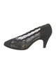 Stuart Weitzman Printed Lace Trim Embellishment Pumps