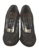Stuart Weitzman Printed Lace Trim Embellishment Pumps