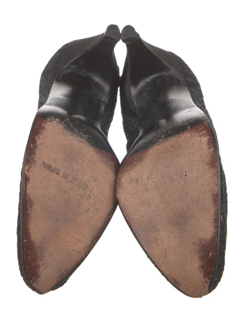 Stuart Weitzman Printed Lace Trim Embellishment Pumps