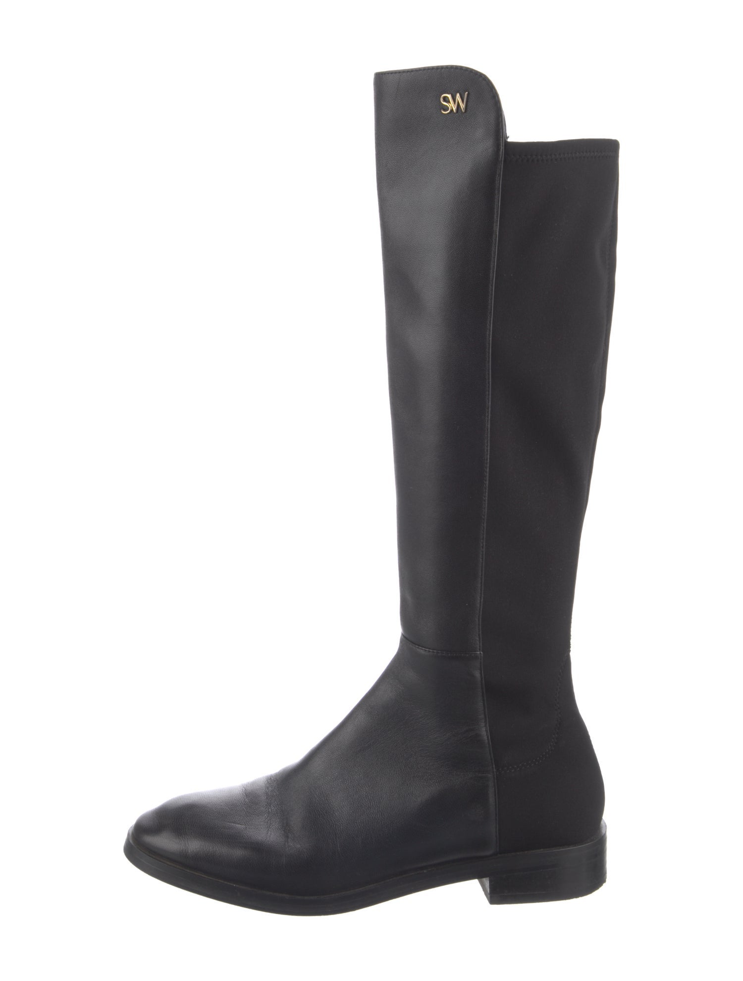Stuart Weitzman Leather Riding Boots Black Boots, Shoes WSU306848