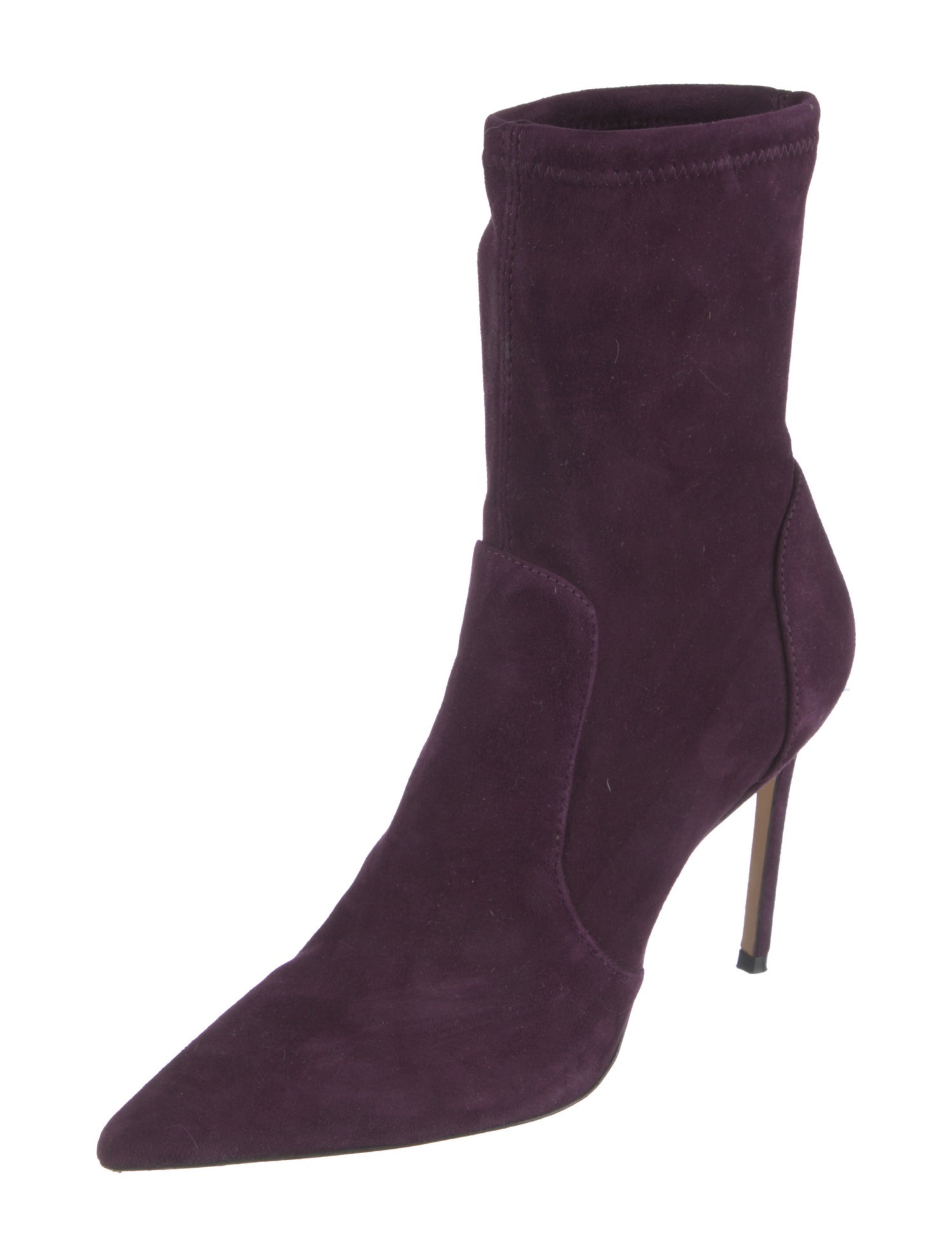 Stuart Weitzman Suede Sock Boots Purple Boots, Shoes WSU308568