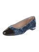 Stuart Weitzman Velvet Colorblock Pattern Ballet Flats