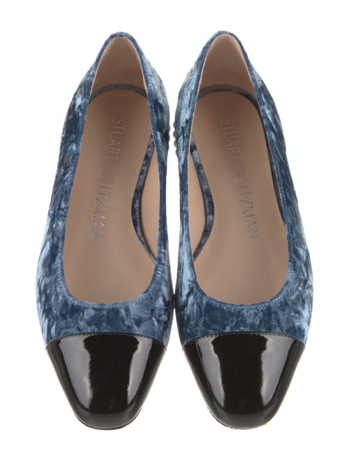 Stuart Weitzman Velvet Colorblock Pattern Ballet Flats