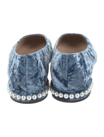 Stuart Weitzman Velvet Colorblock Pattern Ballet Flats