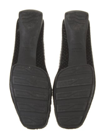 Stuart Weitzman Patent Leather Lasercut Accents Loafers