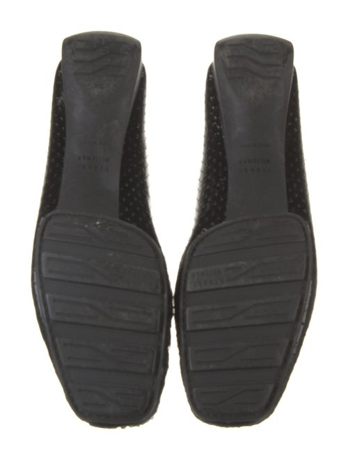 Stuart Weitzman Patent Leather Lasercut Accents Loafers