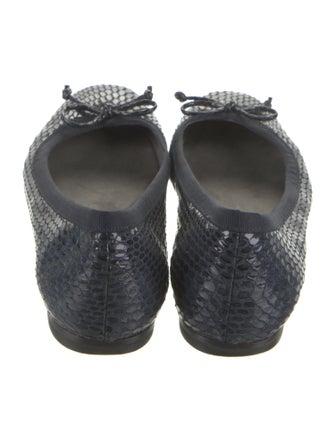 Stuart Weitzman Leather Animal Print Ballet Flats