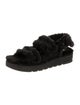 Stuart Weitzman Faux Fur Slides