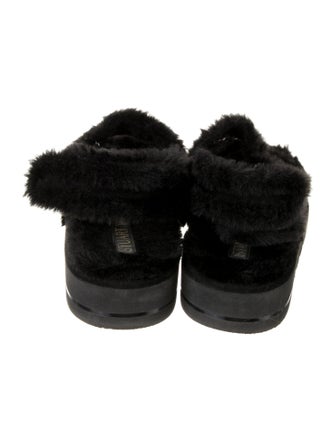 Stuart Weitzman Faux Fur Slides