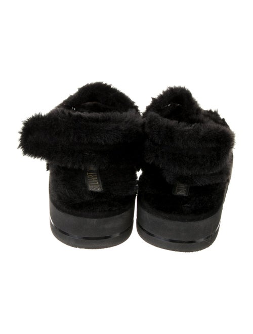 Stuart Weitzman Faux Fur Slides