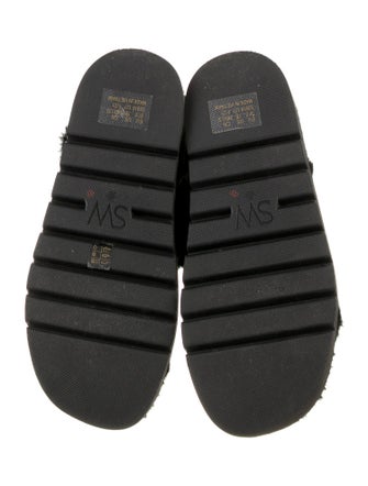 Stuart Weitzman Faux Fur Slides