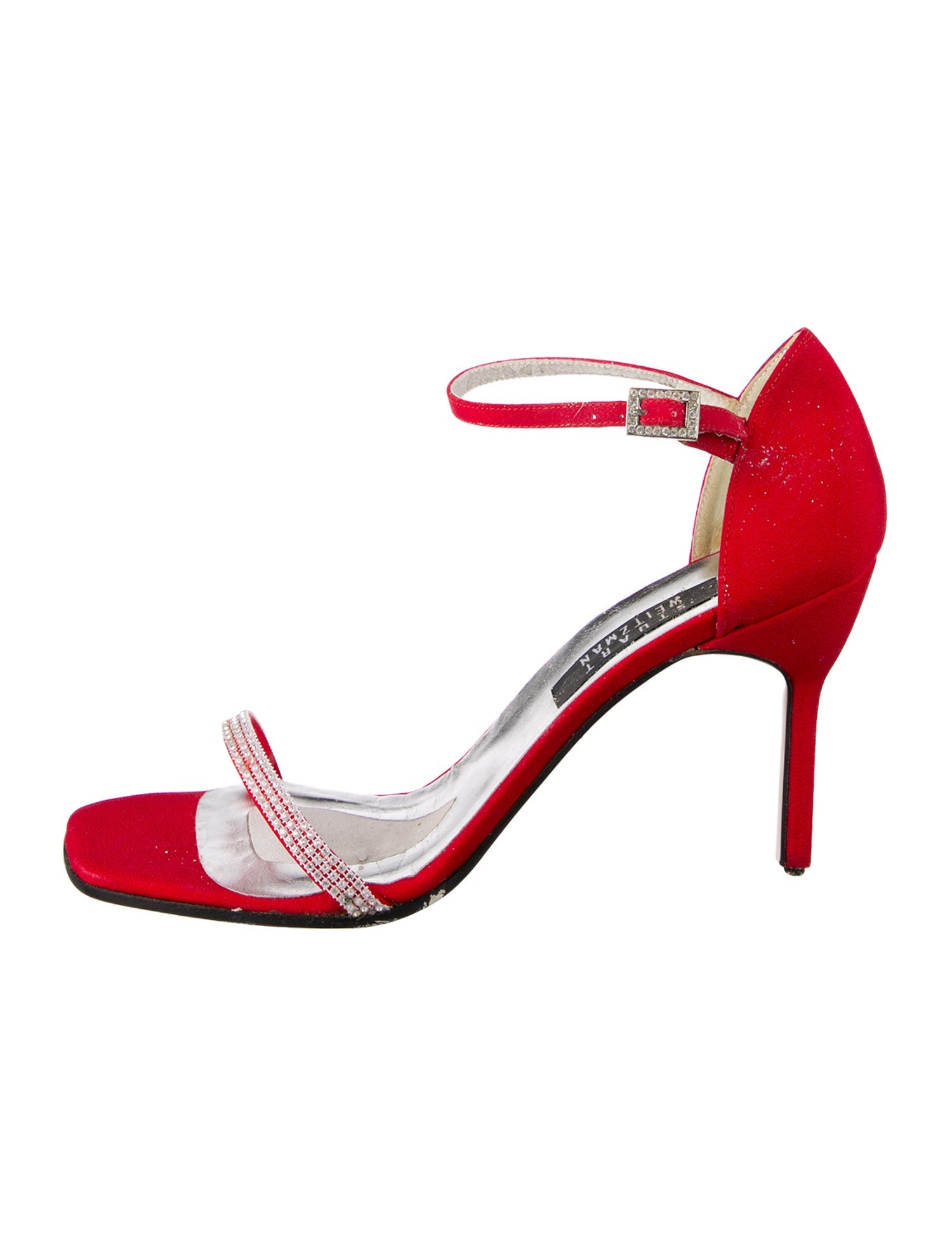 Stuart Weitzman Suede Printed Sandals