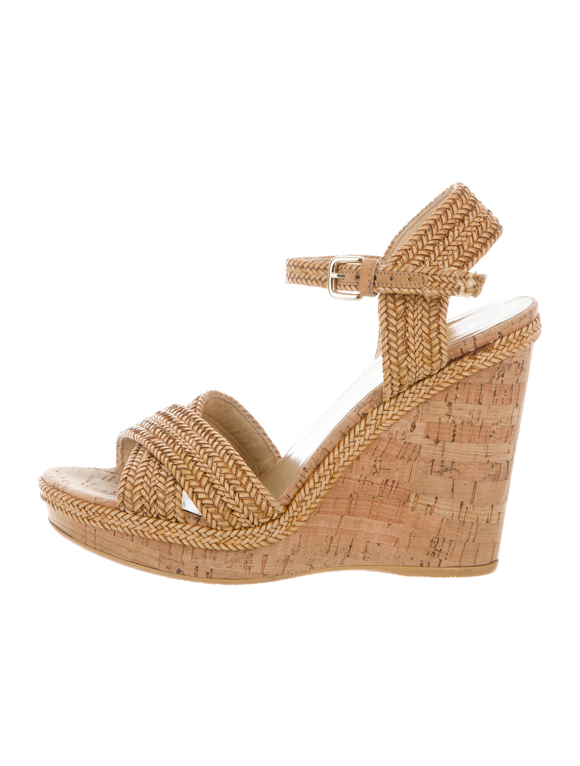 Stuart Weitzman Crossover Cork Wedges
