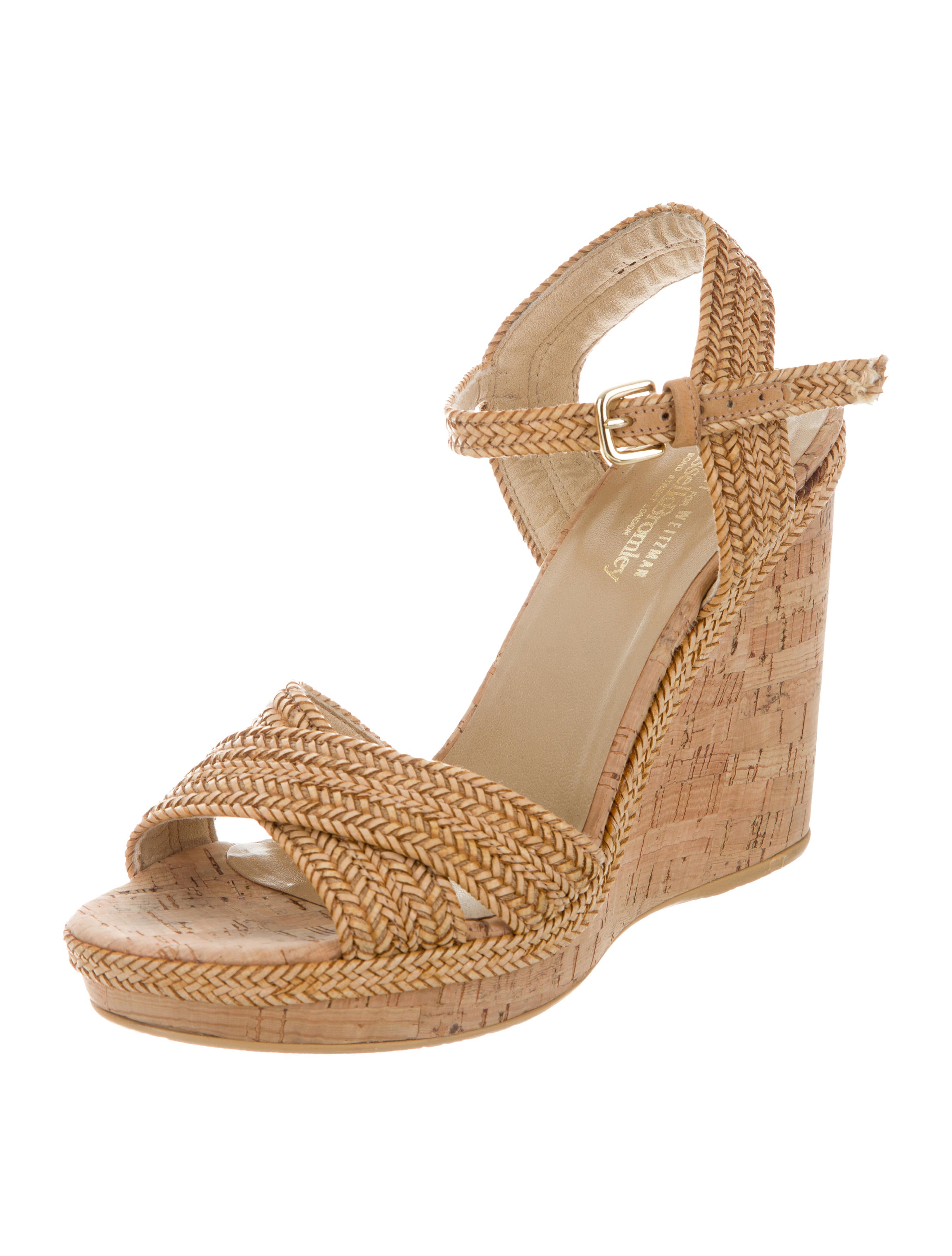Stuart Weitzman Crossover Cork Wedges