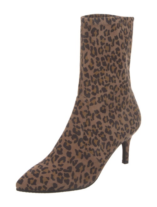 Stuart Weitzman Suede Animal Print Sock Boots