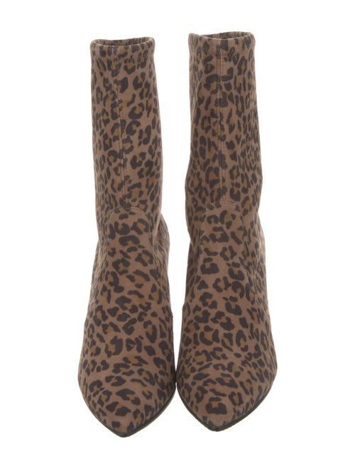 Stuart Weitzman Suede Animal Print Sock Boots