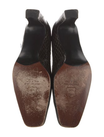 Stuart Weitzman Embossed Leather Pumps