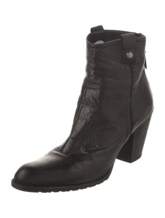 Stuart Weitzman Leather Moto Boots