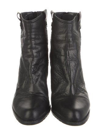 Stuart Weitzman Leather Moto Boots