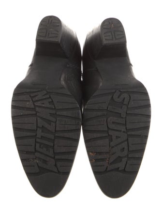 Stuart Weitzman Leather Moto Boots