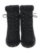 Stuart Weitzman Faux Fur Trim Lace-Up Boots