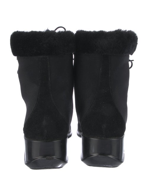 Stuart Weitzman Faux Fur Trim Lace-Up Boots