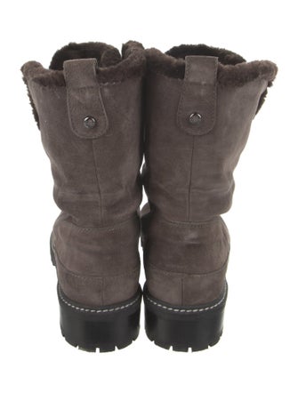 Stuart Weitzman Suede Combat Boots