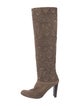 Stuart Weitzman Suede Lasercut Accents Boots