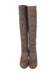 Stuart Weitzman Suede Lasercut Accents Boots