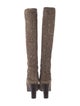 Stuart Weitzman Suede Lasercut Accents Boots
