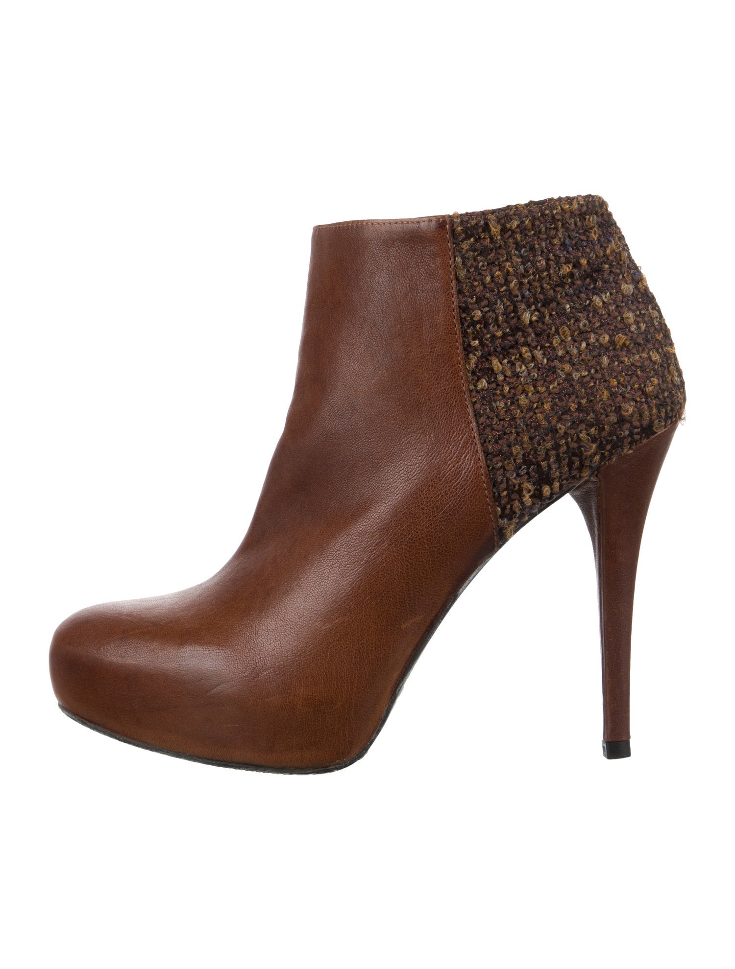 Stuart Weitzman Leather Colorblock Pattern Boots