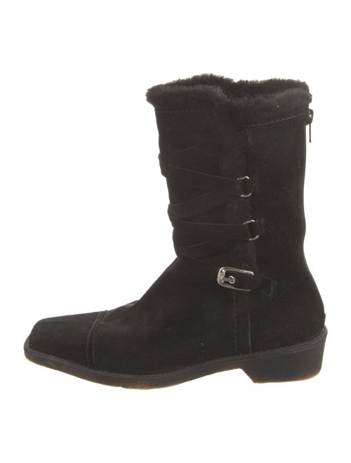 Stuart Weitzman Quilted Pattern Suede Boots