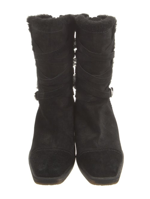 Stuart Weitzman Quilted Pattern Suede Boots