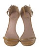 Stuart Weitzman Patent Leather Keyhole Accent Sandals
