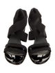 Stuart Weitzman Patent Leather Grosgrain Trim Sandals