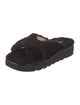 Stuart Weitzman Fur Fur Trim Slides