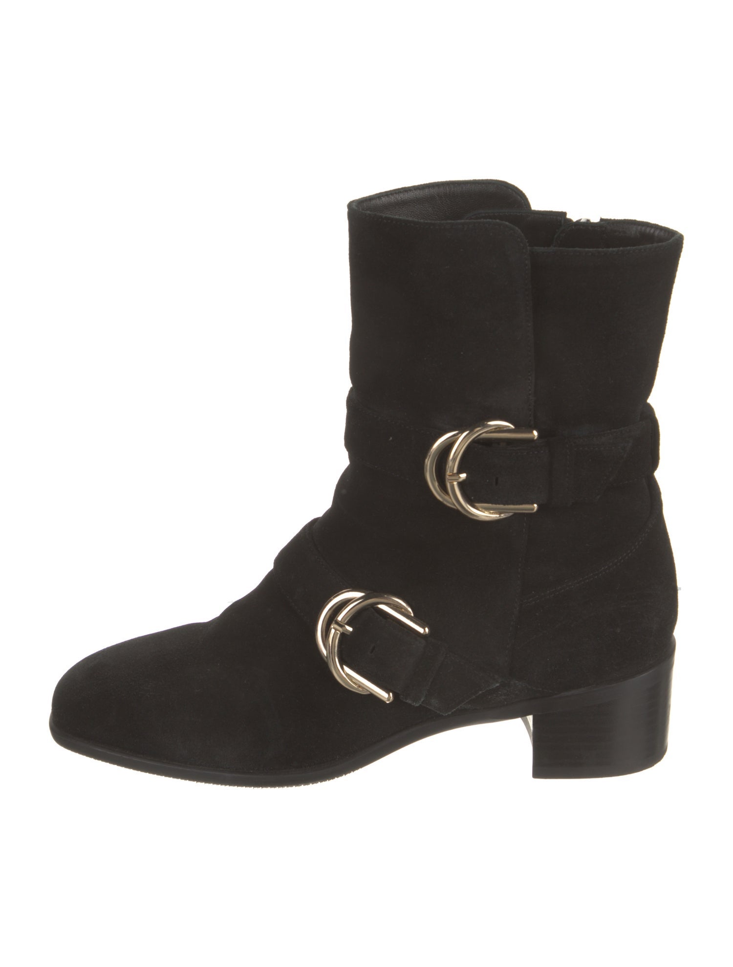 Stuart Weitzman Suede Moto Boots