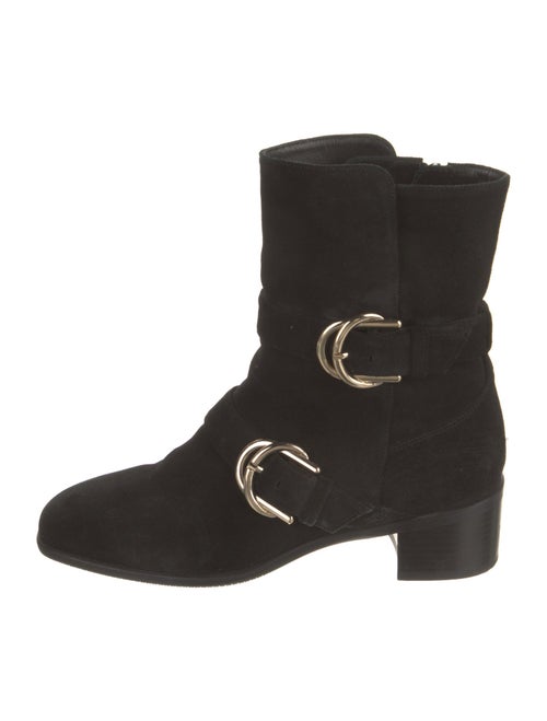Stuart Weitzman Suede Moto Boots