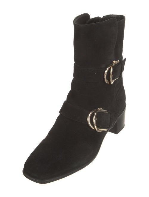 Stuart Weitzman Suede Moto Boots