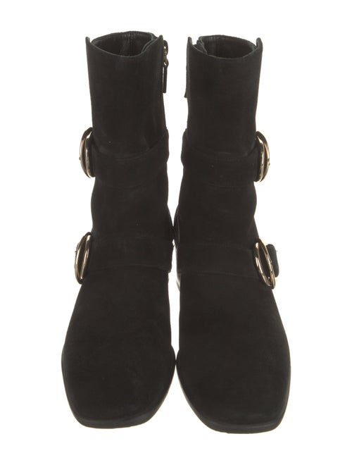 Stuart Weitzman Suede Moto Boots