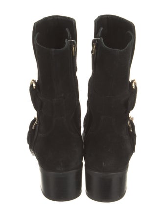 Stuart Weitzman Suede Moto Boots